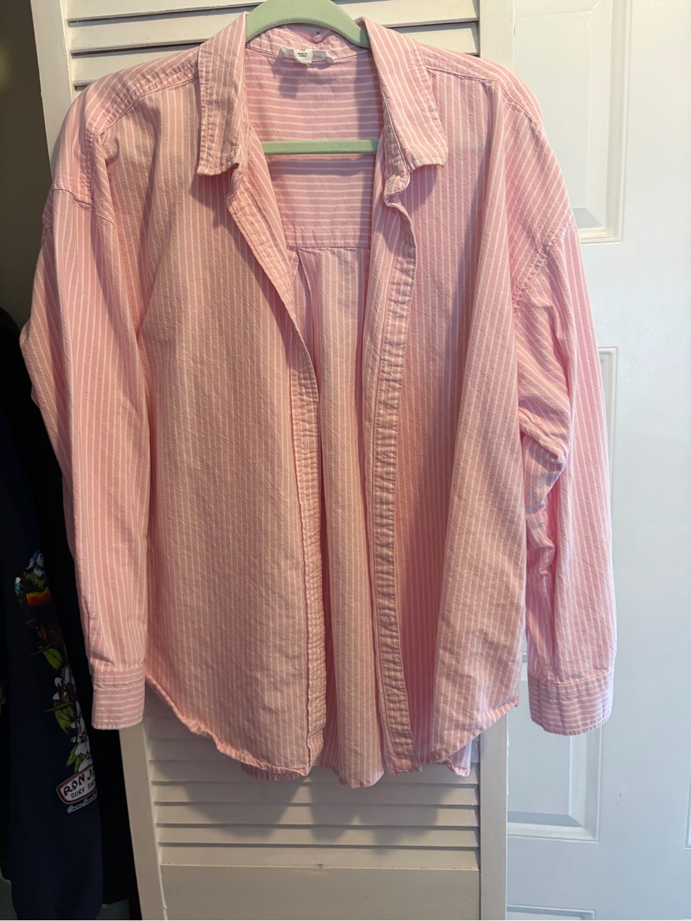 Women’s Pink Striped Button-Front Shirt